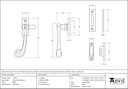 Black Rose Head Fastener - 73138 - Technical Drawing