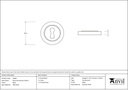 Black Round Escutcheon (Plain) - 45695 - Technical Drawing