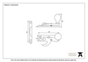 Black Sash Hook Fastener - 83639 - Technical Drawing