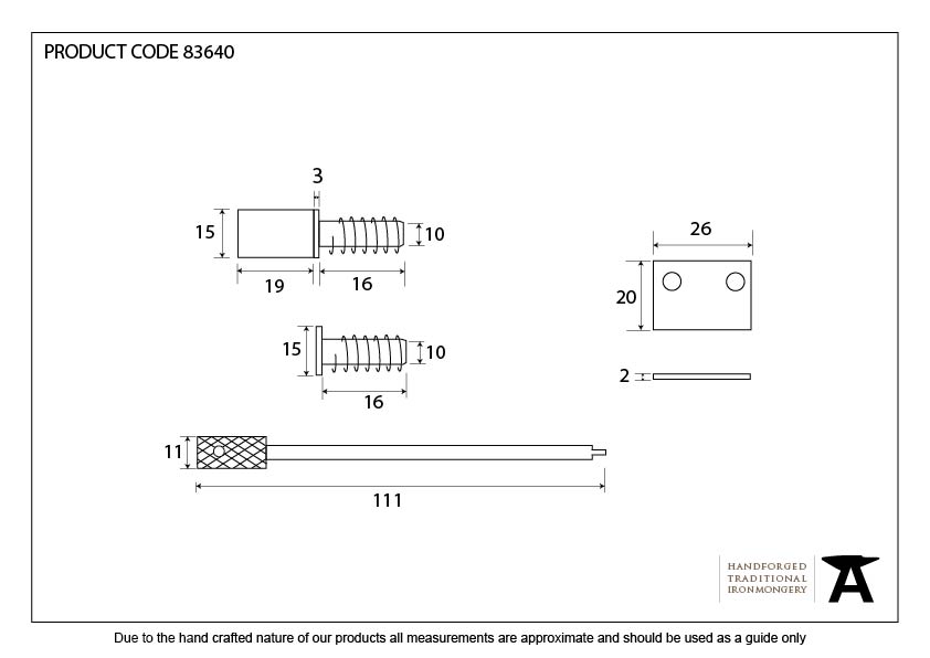 Black Secure Stops (Pack of 4) - 83640 - Technical Drawing