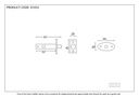 Black Security Door Bolt - 91052 - Technical Drawing