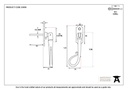 Black Shepherd's Crook Espag - LH - 33958 - Technical Drawing