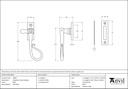 Black Shepherd's Crook Fastener - 33956 - Technical Drawing