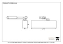 Black Size 2-5 Door Closer &amp; Cover - 90248 - Technical Drawing