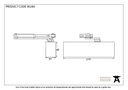 Black Size 2-5 Door Closer & Cover - 90248 - Technical Drawing