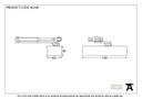 Black Size 3 Door Closer &amp; Cover - 90298 - Technical Drawing
