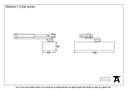 Black Size 3 Door Closer & Cover - 90298 - Technical Drawing