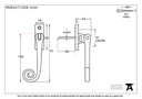 Black Slim Monkeytail Espag - LH - 33243 - Technical Drawing