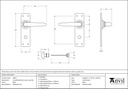 Black Smooth Lever Bathroom Set - 33822 - Technical Drawing