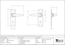 Black Smooth Lever Lock Set - 33320 - Technical Drawing