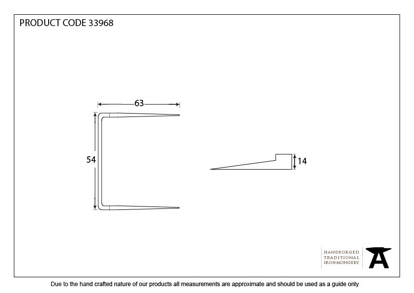 Black Staple Pin - 33968 - Technical Drawing