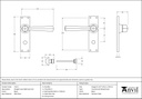 Black Straight Lever Bathroom Set - 73111 - Technical Drawing