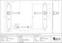 Black Tudor Lever Bathroom Set - 33828 - Technical Drawing