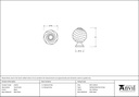 Black Twist Cabinet Knob - 33376 - Technical Drawing
