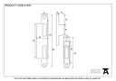 Bright Zinc Plated Espag Keep Set - 44mm Door - 91909 - Technical Drawing