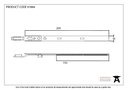 BZP 250mm Extension Piece for Espag Door Locks - 91884 - Technical Drawing