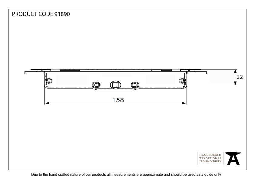 BZP Excal - Gearbox 22mm Backset (No Claws) - 91890 - Technical Drawing