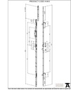 BZP LH French Lock Kit for 2140mm - No Slave Handle - 91893 - Technical Drawing