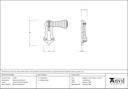 Ebony &amp; Polished Nickel Beehive Escutcheon - 91533 - Technical Drawing