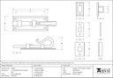 External Beeswax 4" Shepherd's Crook Universal Bolt - 49548 - Technical Drawing