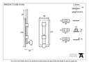 External Beeswax 6" Universal Bolt - 91504 - Technical Drawing