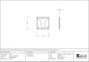 External Beeswax Avon Euro Escutcheon - 91488 - Technical Drawing