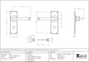 External Beeswax Avon Lever Bathroom Set - 91481 - Technical Drawing