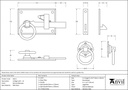 External Beeswax Cottage Latch - LH - 46311 - Technical Drawing