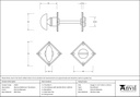 External Beeswax Diamond Bathroom Thumbturn - 91507 - Technical Drawing