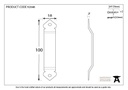 External Beeswax Gothic Screw on Staple - 92048 - Technical Drawing