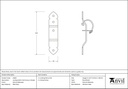 External Beeswax Locking Gothic Screw on Staple - 45601 - Technical Drawing