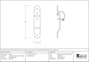 External Beeswax Locking Penny End Screw on Staple - 45600 - Technical Drawing