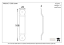 External Beeswax Penny End Screw on Staple - 92049 - Technical Drawing