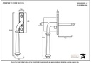External Beeswax Regency Espag - LH - 92113 - Technical Drawing