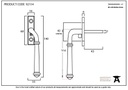 External Beeswax Regency Espag - RH - 92114 - Technical Drawing