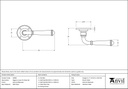 External Beeswax Regency Lever on Rose Set - 92050 - Technical Drawing