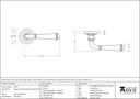 External Beeswax Regency Lever on Rose Set (Art Deco) - Unsprung - 49974 - Technical Drawing