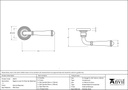 External Beeswax Regency Lever on Rose Set (Beehive) - Unsprung - 49975 - Technical Drawing