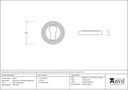 External Beeswax Round Euro Escutcheon (Beehive) - 45725 - Technical Drawing