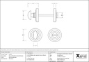 External Beeswax Round Thumbturn Set (Art Deco) - 45748 - Technical Drawing