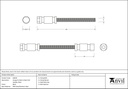 Fixings for back to back pull handles (pair) - 83652F - Technical Drawing