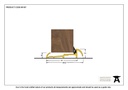 Gold 1219mm OUM/4 Threshold - 90187 - Technical Drawing