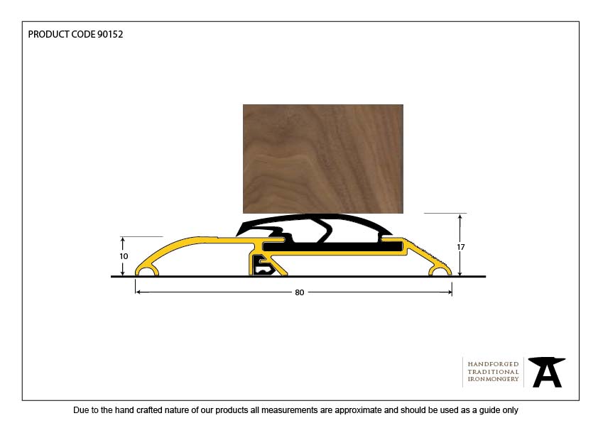 Gold 1219mm Threshex Sill - 90152 - Technical Drawing