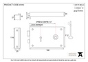 Iron Right Hand Rim Lock - Large - 83592 - Technical Drawing