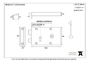 Iron Right Hand Rim Lock - Small - 83584 - Technical Drawing