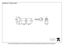 Lacquered Brass 30/30 Euro Cylinder/Thumbturn - 91867 - Technical Drawing