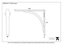 Natural Smooth 10'' x 7'' Curved Shelf Bracket - 45421 - Technical Drawing