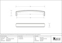 Natural Smooth 5 1/2&quot; Ribbed Pull Handle - 83530 - Technical Drawing