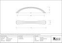 Natural Smooth 5&quot; Shell Pull Handle - 83533 - Technical Drawing