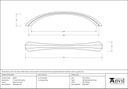 Natural Smooth 7&quot; Shell Pull Handle - 83534 - Technical Drawing